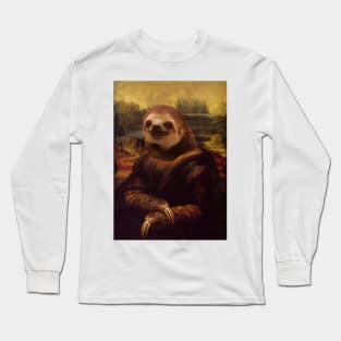 Sloth Mona Lisa - Print / Home Decor / Wall Art / Poster / Gift / Birthday / Sloth Lover Gift / Animal print Canvas Print Long Sleeve T-Shirt